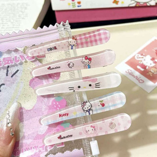 三麗鷗髮夾 短髮髮飾 可愛格子三麗鷗鴨嘴甜美ins少女劉海卡通百搭簡約網紅發卡一字夾