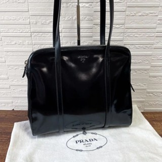 PRADA 托特包 肩揹包 皮革 黑色 日本直送 二手