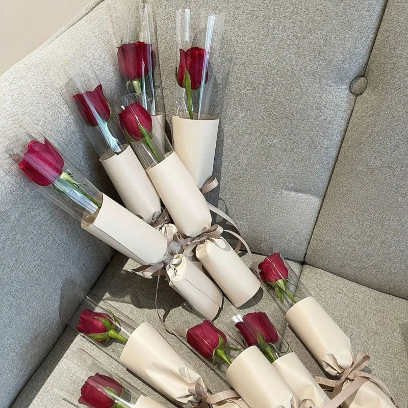 現貨 花束包裝紙 女神節單支花束包裝紙 康乃馨鮮花包裝紙 OPP多支袋 花店包裝材料
