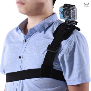 可調馬甲式運動相機單肩肩帶 適用於GoPro hero 7/6/5/4 SJCAM /YI 相機配件 黑色