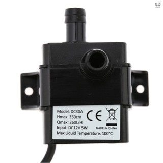 Decdeal 迷你微型直流無刷潛水泵 DC12V揚程3.5米 抽水泵 魚缸循環泵 家用靜音水泵 耐溫0~100℃