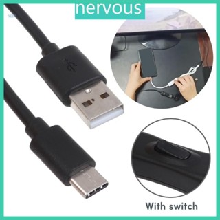 NERV USB Type-C 數據線帶開關,用於快速充電數據傳輸線充電器