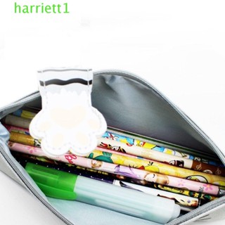 HARRIETT卡通鉛筆盒,大容量貓的爪子文具收納袋,創意尼龍和PU拉鍊重量輕鉛筆袋學生
