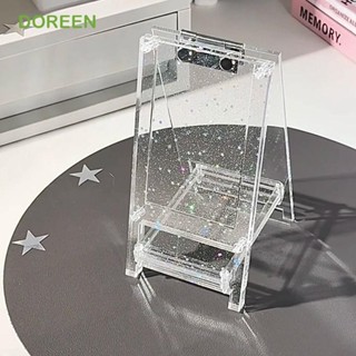 DOREEN 高畫質照片卡夾,透明 3 英寸卡片收藏卡片展示架,Ins 風格節省空間的裝飾品保護性亞克力卡套框架 Ins