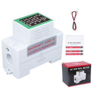 PZEM-008 Din Rail Electricity 數字功率電能表瓦特千瓦時功率計監視器電流表電壓表 AC 50