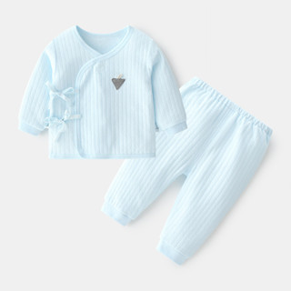 新生嬰兒內衣套裝純棉春秋款衣服兩件套分體寶寶秋衣褲初生和尚服 臺南出貨 可開發票