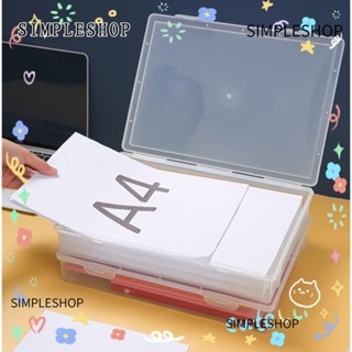 SIMPLESHOP 證書檔案容器,塑膠方形檔案管理器,A4 收納盒