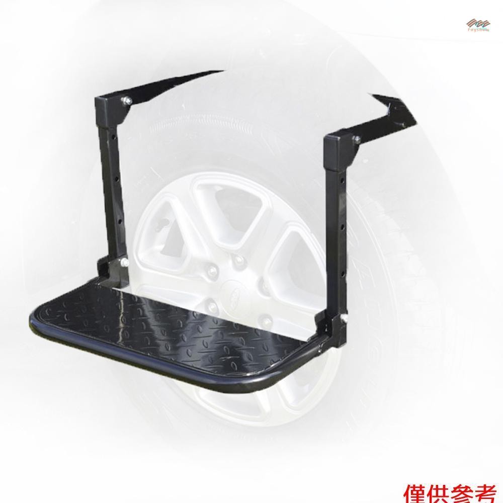新型重型輪胎台階可折疊汽車梯,高度可調,寬度防滑表面最大。 用於卡車 SUV 越野車的負載 150KG/330lbs