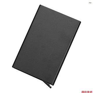 全新錢包卡夾鋁合金卡套保護器 RFID 遮蔽按扣彈出標籤信用防盜女士男士商務
