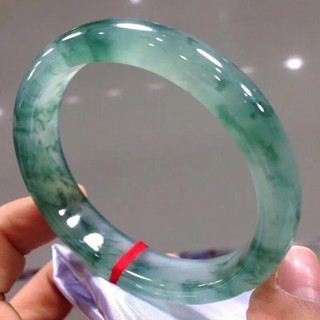 緬甸翡翠飄花玉手鐲女高冰種手鐲情人節夏生日禮物緬甸翡翠浮花玉手鐲女款高冰手鐲20250612