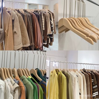 【🚗臺灣出貨🚗】兒童女士男士衣架褲夾原木無漆實木服裝店衣架內衣防滑衣撐掛無痕