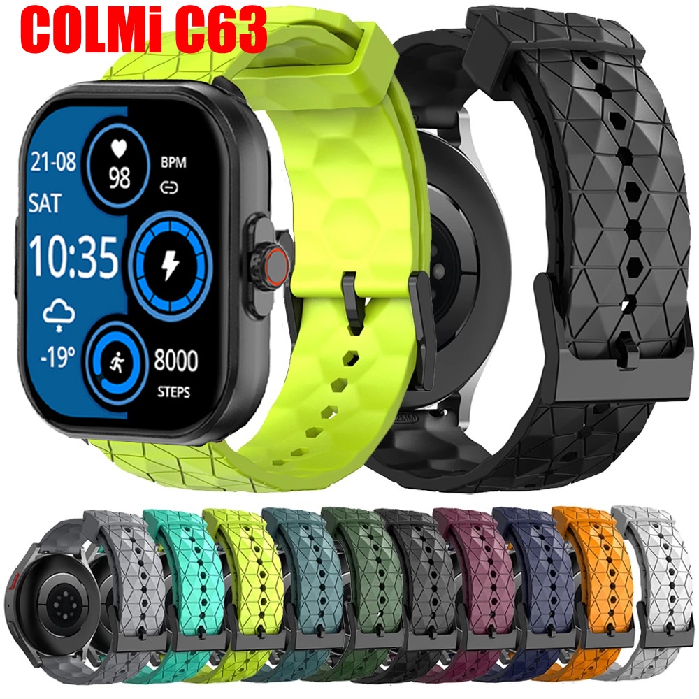 Colmi C63 C81 游泳錶帶智能手錶矽膠柔軟透氣運動手鍊 22 毫米錶帶