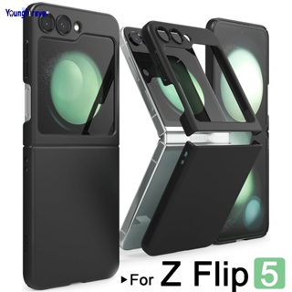 SAMSUNG 適用於三星 Galaxy Z Flip 5 5G 創意超薄多彩膚感手機殼時尚啞光精緻全包手機保護套