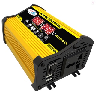 改良正弦波逆變器高頻 4000W 峰值功率瓦功率逆變器 DC 12V 至 AC 110V 轉換器汽車電源充電器逆變器帶