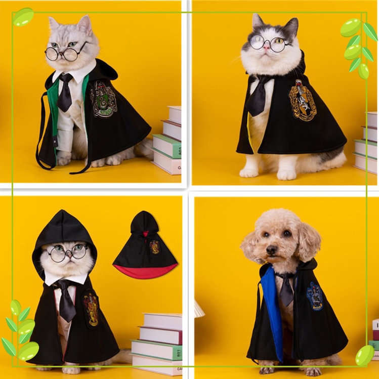 【Muhsinpet】寵物哈利波特魔法披風學院狗狗斗篷小型犬寵物披肩