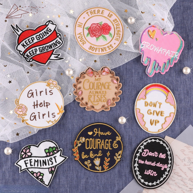 Pro Patch Store 女權主義系列 DIY 刺繡補丁刺繡貼紙衣服補丁徽章貼紙