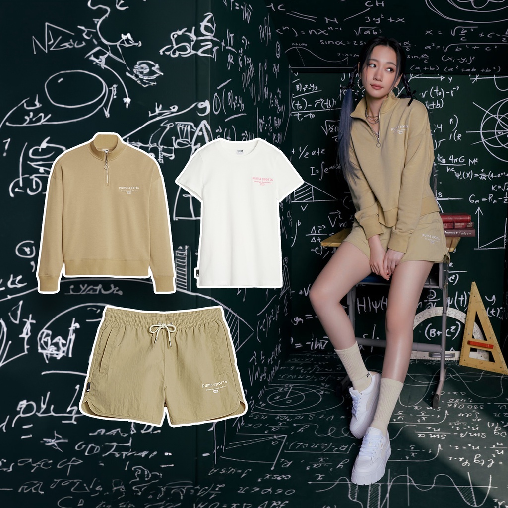 Puma 短袖 短褲 長袖 TEAM 女款 任選 短T 半開襟 尼龍褲 Julia吳卓源 著用款【ACS】