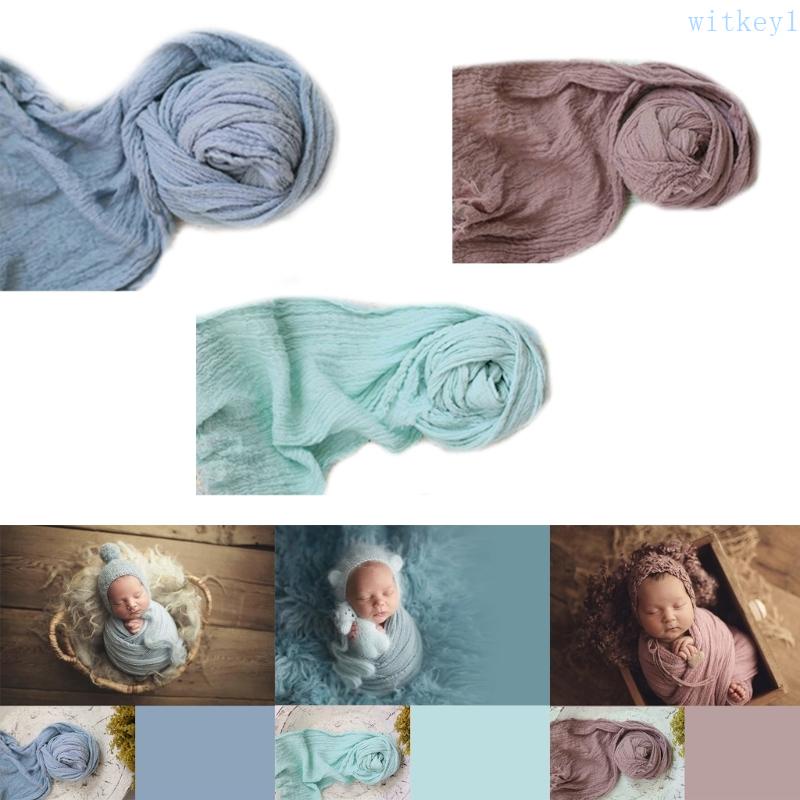 Wit 照片擺姿勢道具包裹毯子嬰兒攝影道具背景彈力照片毯子新生兒拍照配件
