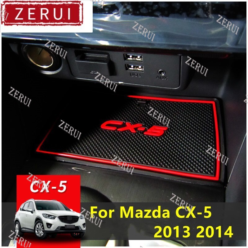 MAZDA Zr 適用於馬自達 CX-5 CX5 2013 2014 2015 2016 內部防滑墊門槽墊杯墊槽墊汽車配