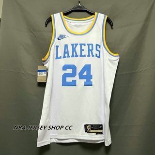 2022-23 男士全新原裝 NBA 洛杉磯湖人隊 #24 Kobeˉbryant 經典版球衣熱壓白色