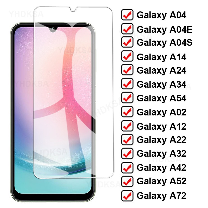 三星銀河A04 A14 A24 A34 A54螢幕保護器A02 A12 A22 A32 A42 A52 A72強化玻璃膜