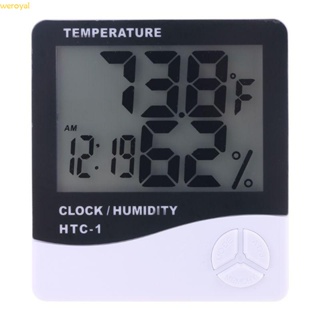 (特價)Weroyal 迷你數字液晶溫濕度計時鐘室內濕度計