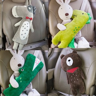 韓版汽車兒童安全帶抱枕護肩套 卡通可愛調節器護脖頸枕頭 靠枕車飾 bFVb