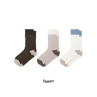 faam 2 LAYER CREW - 雙層針織高筒襪