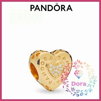 Dora Shop❤ Pandora 潘朵拉 Shine Logo 心形吊飾 簡約 情侶 祝福767375CZ