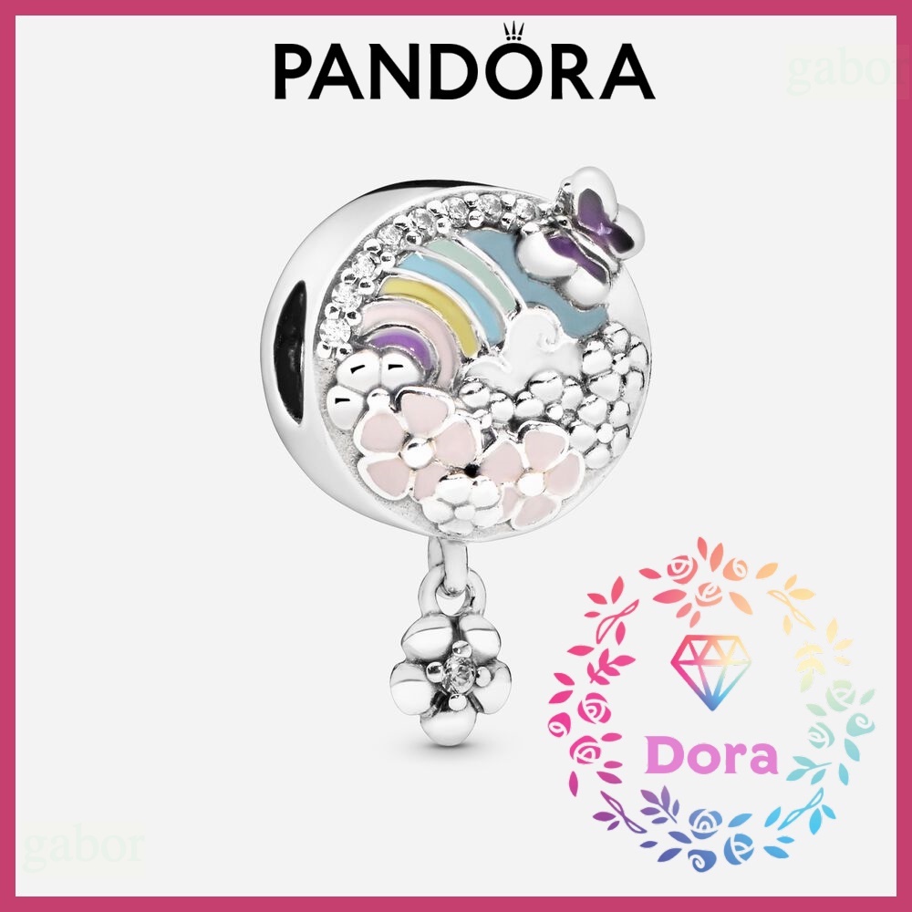 Dora Shop❤ Pandora 潘朵拉 彩虹與花朵吊墜串飾 愛情 情侶 祝福 情人節 禮物797999ENMX