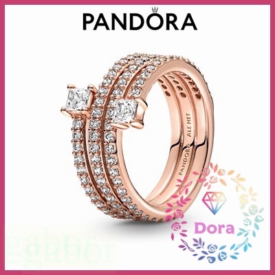 Dora Shop❤ Pandora潘朵拉 三環螺旋戒指 簡約 情侶 祝福 輕奢 情人節 氣質180051C01
