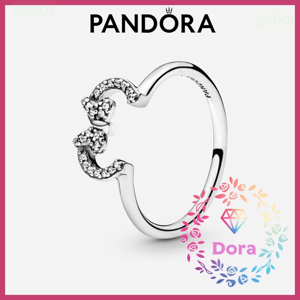 Dora Shop❤ Pandora潘朵拉 米妮老鼠雙耳輪廓砌圖戒指 愛情 情侶 情人節 禮物197509CZ