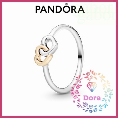 Dora Shop❤ Pandora潘朵拉 互鎖的心戒指 簡約 情侶 祝福 輕奢 情人節 氣質190927