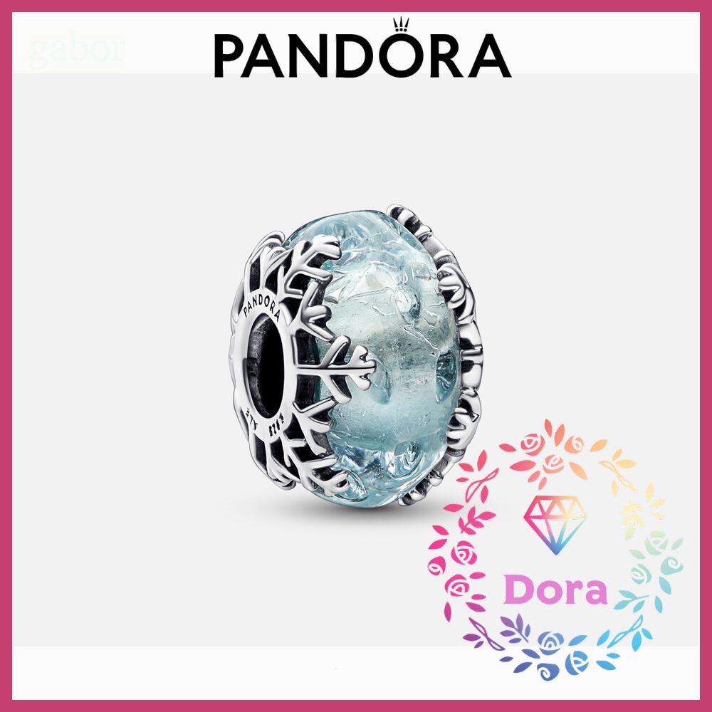 Dora Shop❤Pandora潘朵拉 冬日藍光雪花Murano琉璃串飾 輕奢 情人節 禮物792377C00