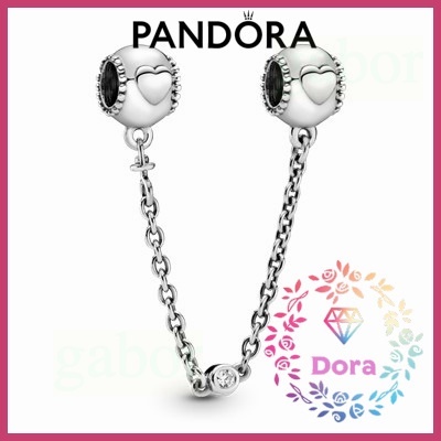 Dora Shop❤ Pandora 潘朵拉 壓花心形安全鏈 簡約 情侶 祝福 輕奢 情人節796457CZ