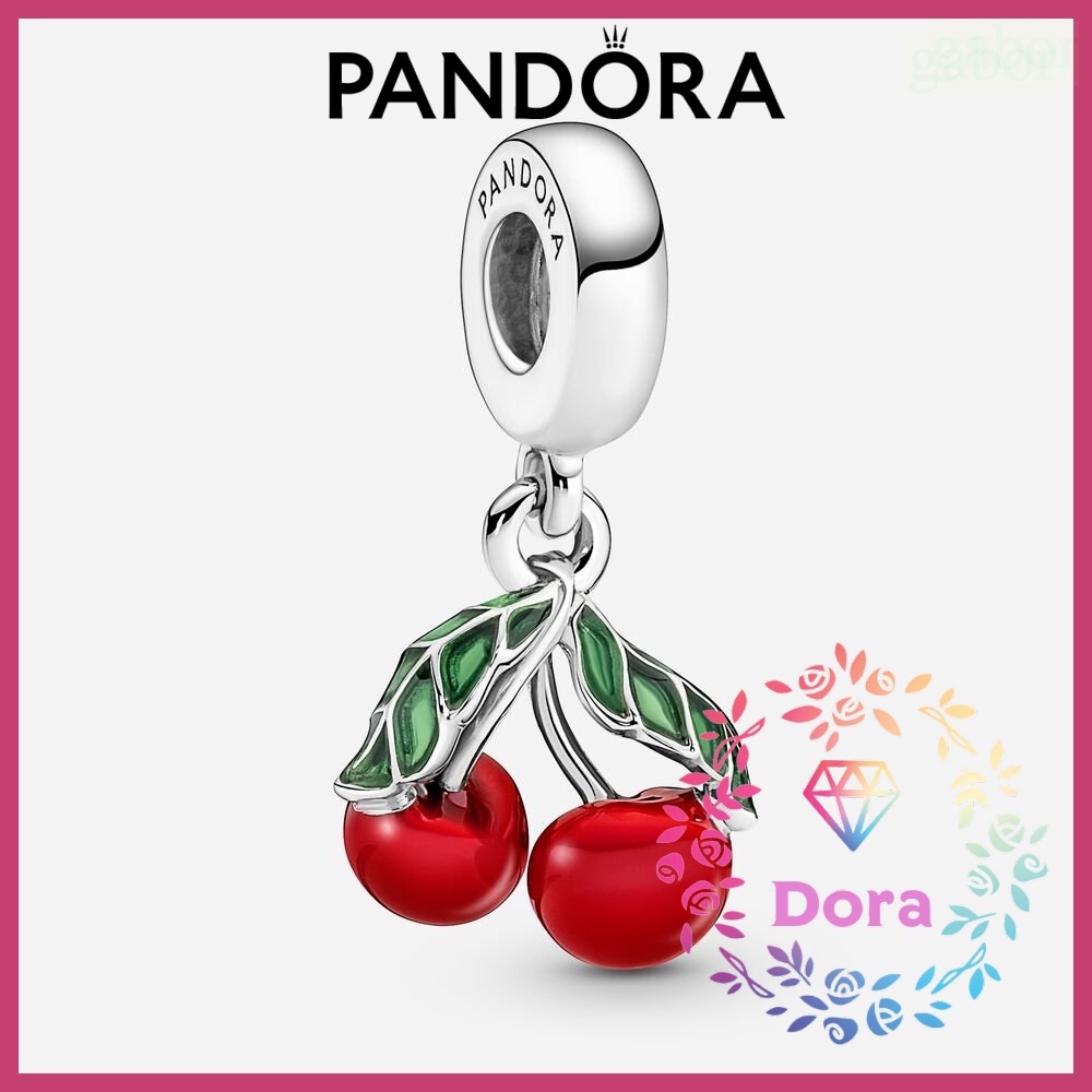 Dora Shop❤ Pandora 潘朵拉 不對稱櫻桃吊飾  情侶 祝福 輕奢 情人節 禮物791583C01