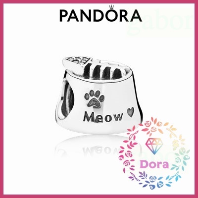 Dora Shop❤ Pandora 潘朵拉 貓碗銀串飾 情侶 情人節 禮物 791716CZ