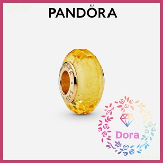 Dora Shop❤ Pandora 潘朵拉 金色切割面琉璃串飾 愛情 情侶 祝福 輕奢 情人節 禮物768755C00