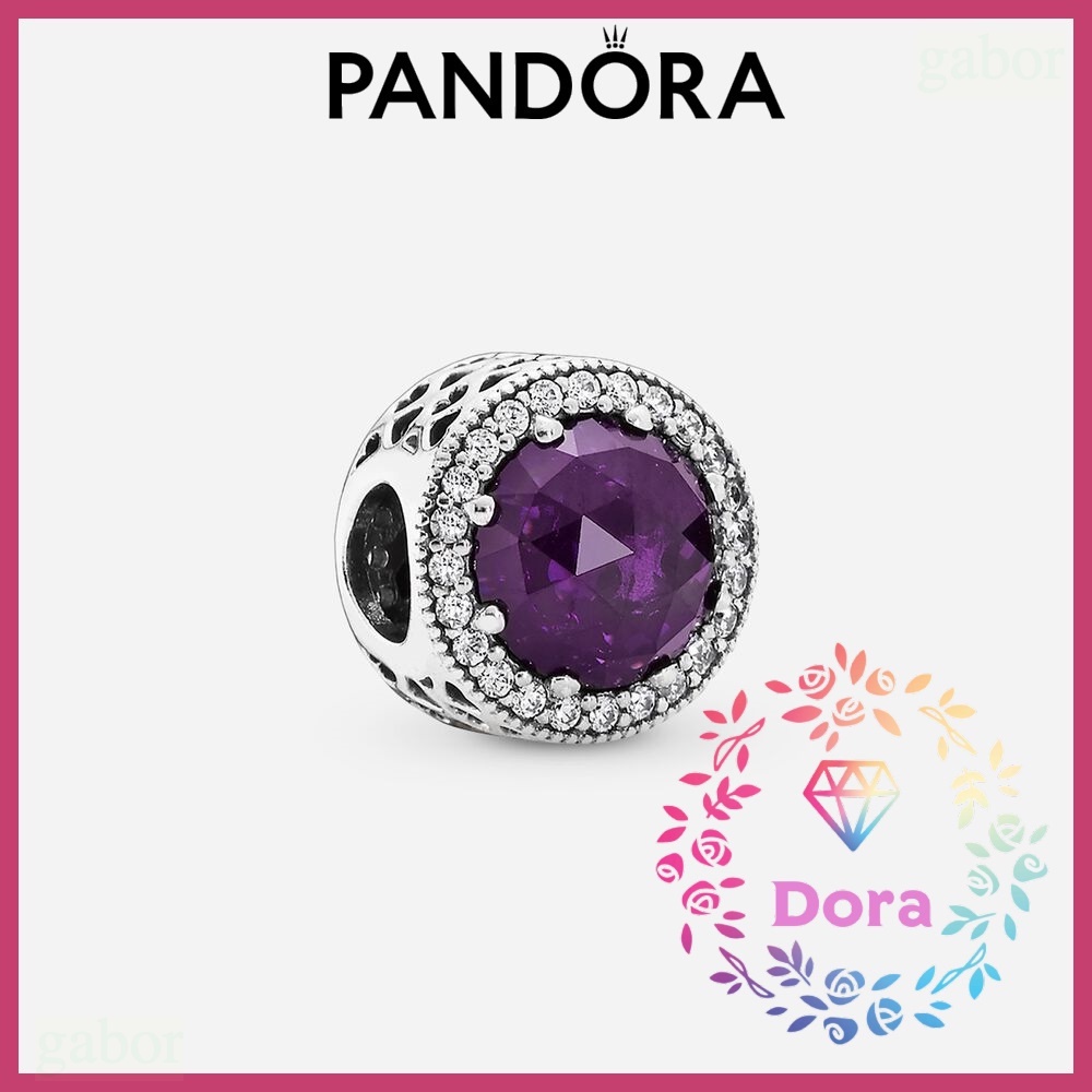 Dora Shop❤ Pandora 潘朵拉 紫色閃耀的心串飾  情侶 祝福 輕奢 情人節 禮物791725NRP