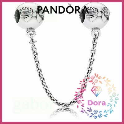 Dora Shop❤ Pandora 潘朵拉 弓形銀安全鏈 簡約 情侶 祝福 輕奢 情人節791780CZ