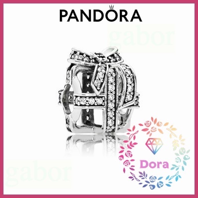 Dora Shop❤ Pandora 潘朵拉 鏤空禮物銀飾 簡約 情侶 祝福 輕奢 情人節791766CZ