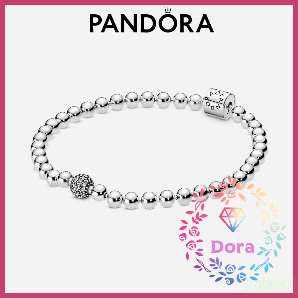 Dora Shop❤ Pandora 潘朵拉 串珠&amp;密鑲手鍊  情侶 祝福 輕奢 情人節 禮物598342CZ