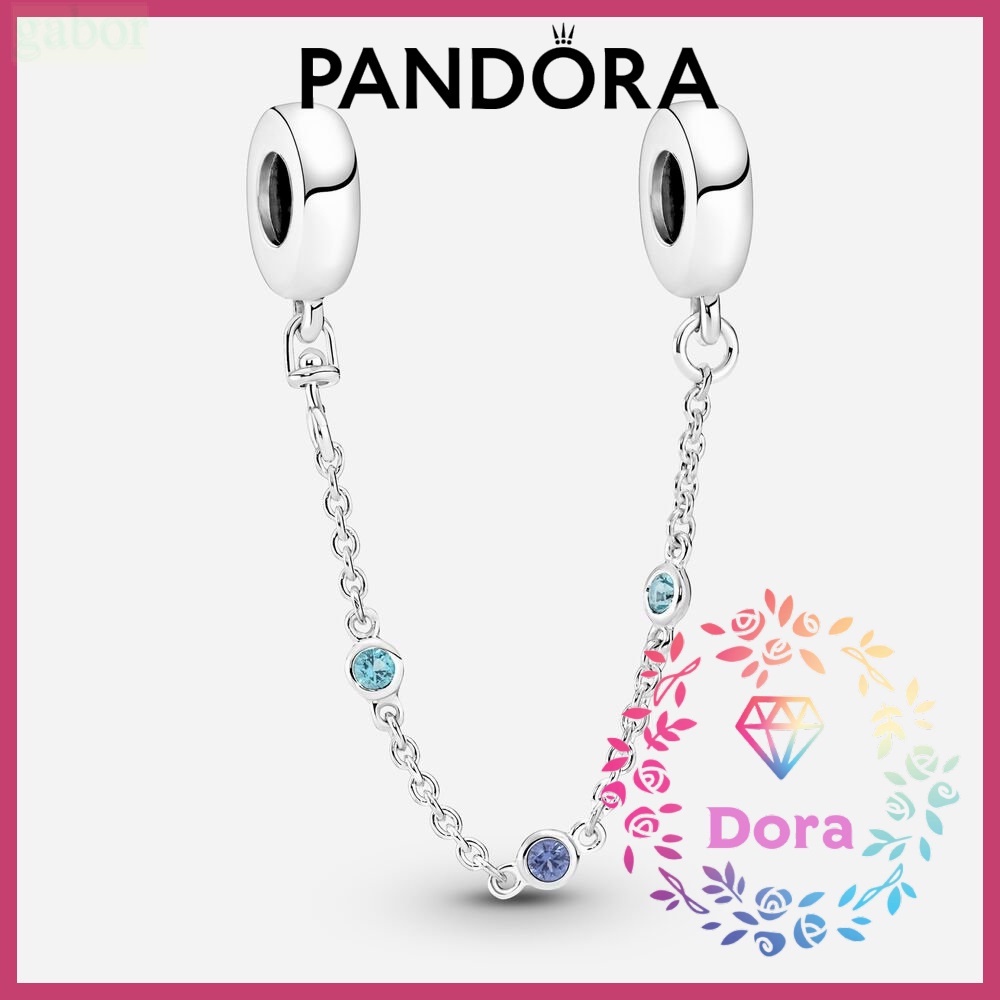 Dora Shop❤ Pandora 潘朵拉 三藍寶石安全鏈  情侶 情人節 禮物791688C01