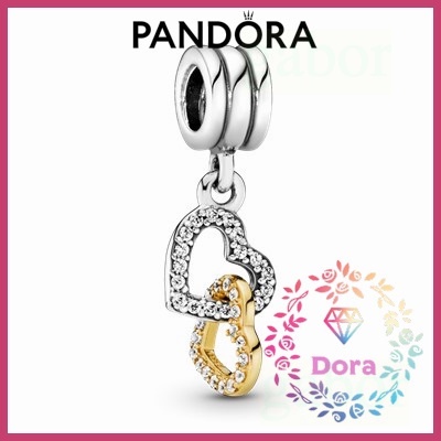 Dora Shop❤ Pandora 潘朵拉 互鎖心形吊飾 簡約 情侶 祝福 輕奢 情人節792068CZ