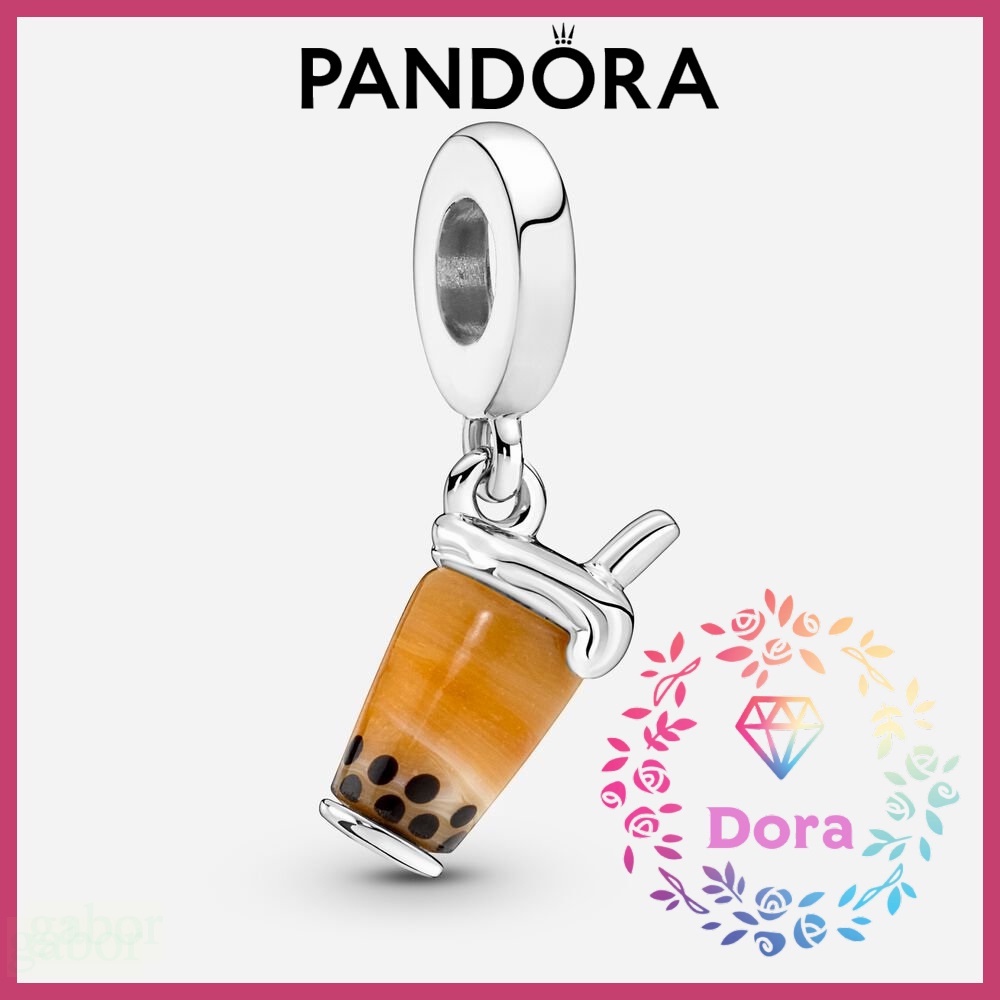 Dora Shop❤ Pandora 潘朵拉 穆拉諾玻璃珍珠奶茶吊飾 情侶 情人節 禮物791685C01
