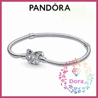 Dora Shop❤ Pandora潘朵拉 蝴蝶釦頭蛇鏈 情侶 祝福 輕奢 情人節 禮物590782C01
