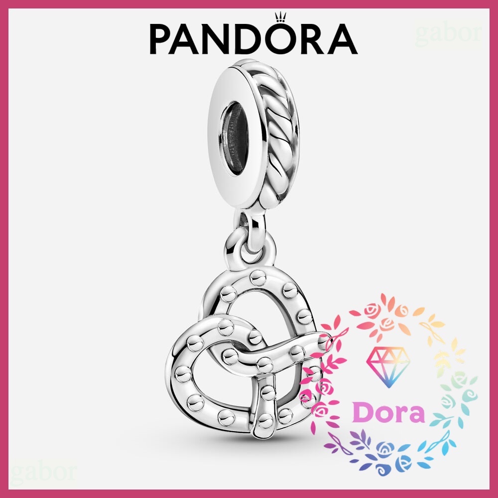 Dora Shop❤ Pandora潘朵拉 Pretzel 吊飾 簡約 情侶 輕奢 情人節 氣質799393C00