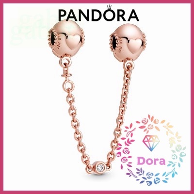Dora Shop❤ Pandora 潘朵拉 壓花心形安全鏈 簡約 情侶 祝福 輕奢 情人節787636CZ