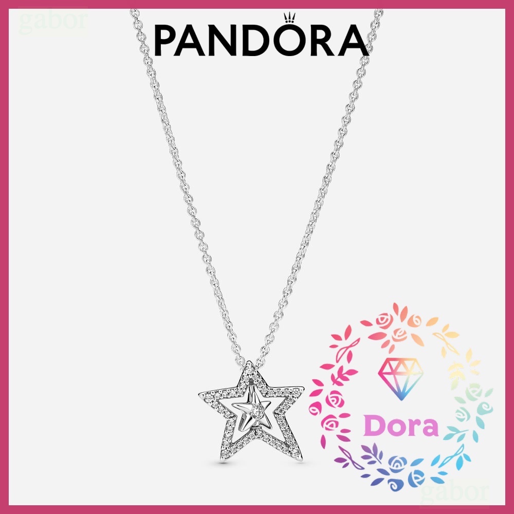 Dora Shop❤ Pandora潘朵拉密鑲寶石璀璨星形短項鏈   情侶 情人節 禮物390020C01