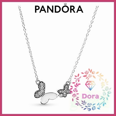 Dora Shop❤ Pandora潘朵拉 蝴蝶925銀項鍊 情侶 祝福 輕奢 情人節 禮物590520CZ-45